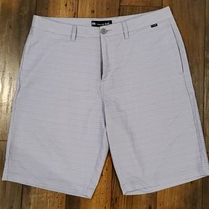 Travis Mathew Grey Striped Dri-Fit Gf Short